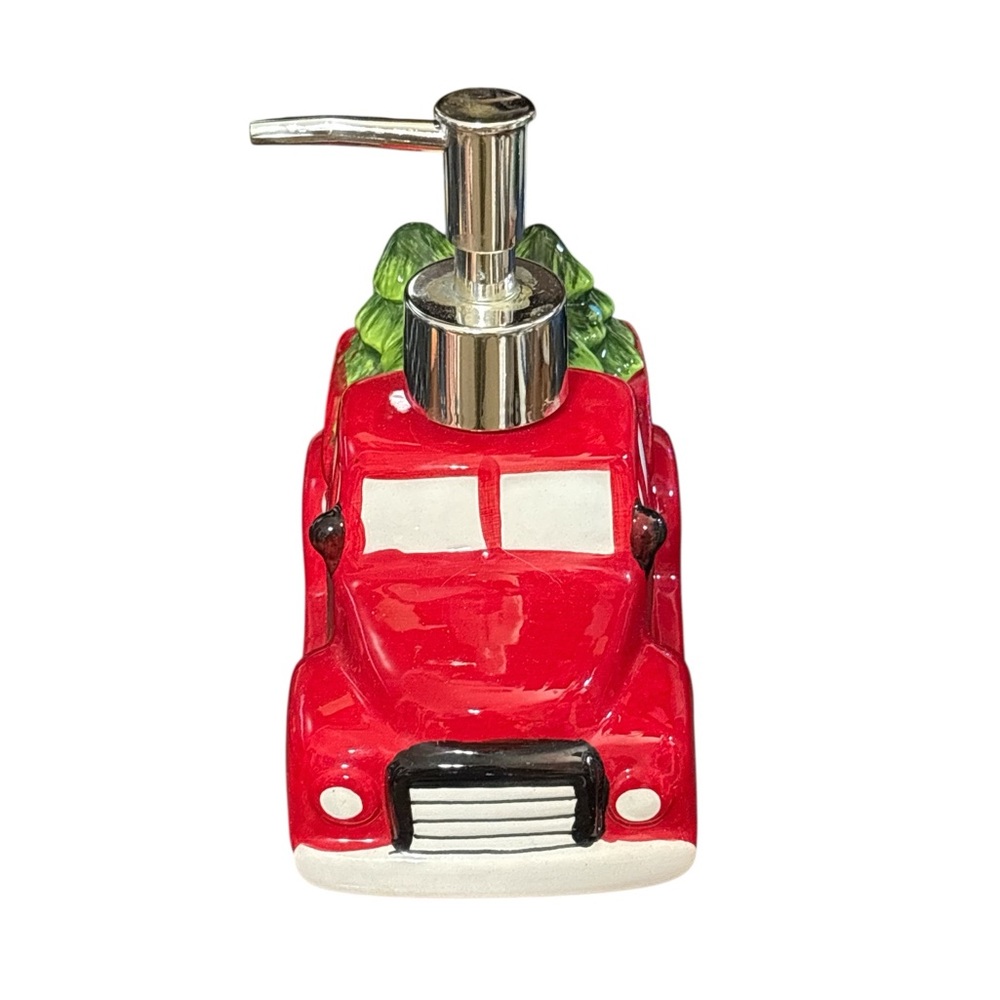 Robert Stanley Red Truck Christmas Ceramic Soap Dispenser - Picture 4 of 4